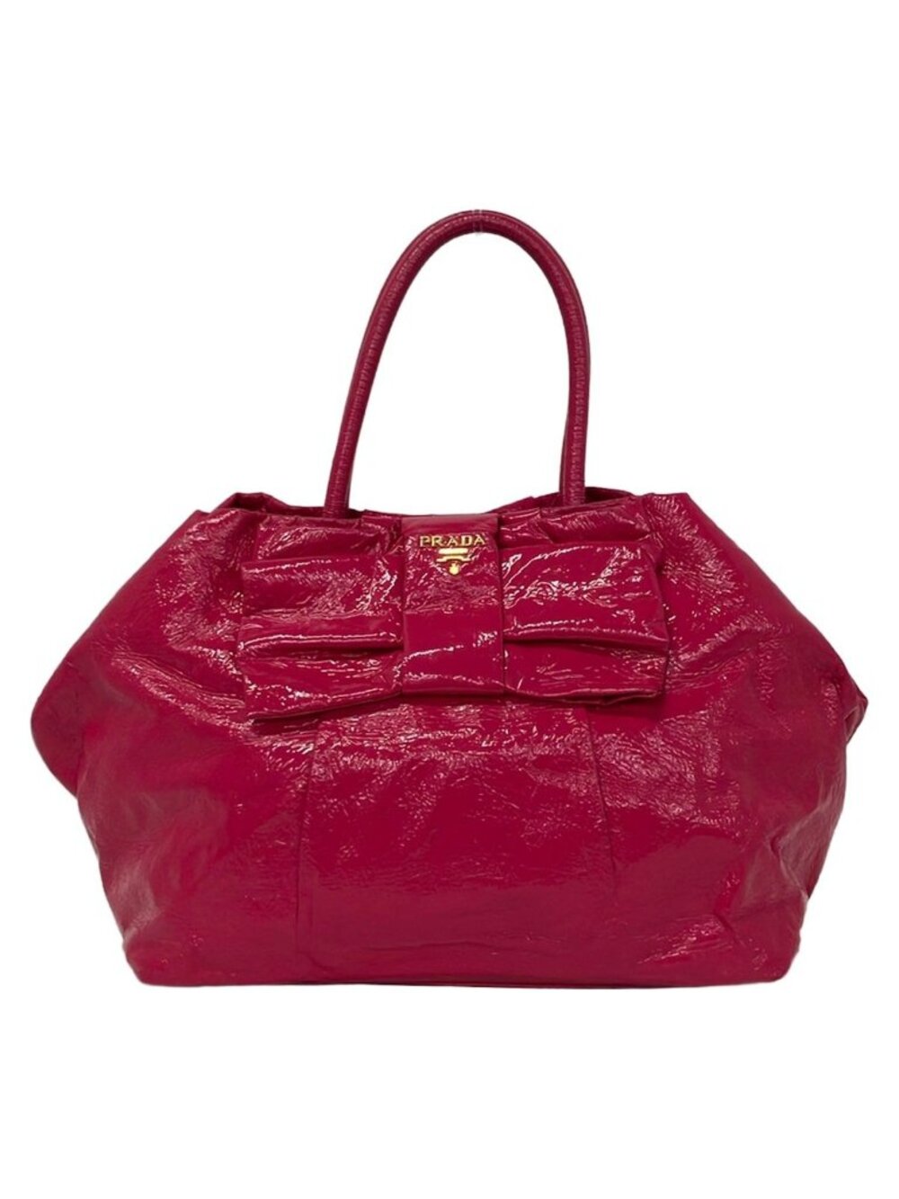 Prada Tote Bag Pink Ribbon Leather